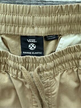 Vans Range Elastic Drawstring Shorts in Khaki Tan